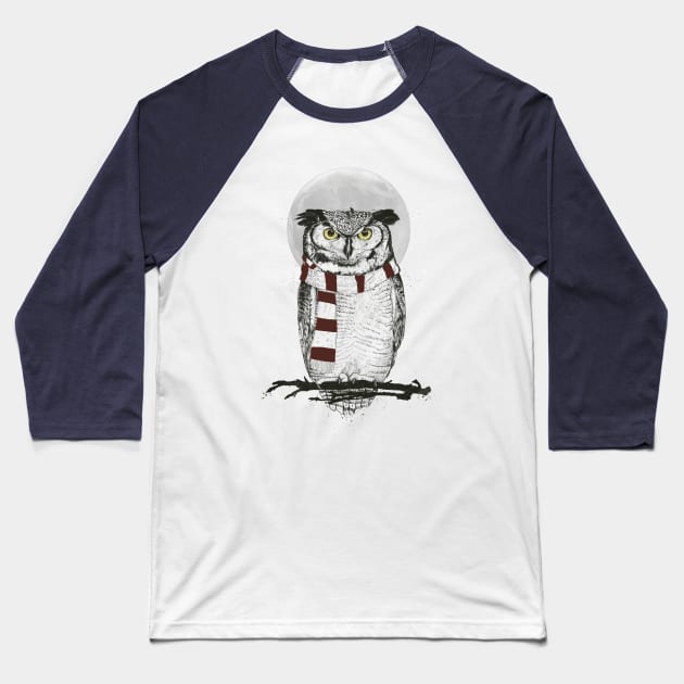 Winter owl Baseball T-Shirt by soltib